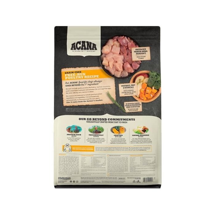 Acana Free Run Poultry 11.35 kg Alimento para Perros Aves de Corral - Imagen 2