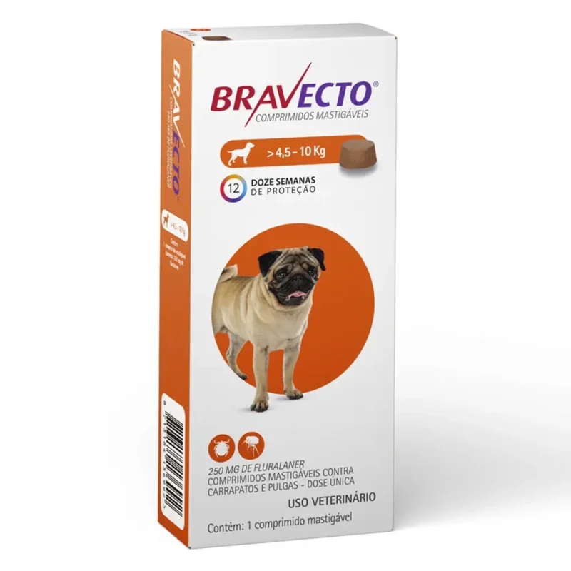 Bravecto 4.5 a 10 kg Antiparasitario para Perros Pulgas y Garrapatas