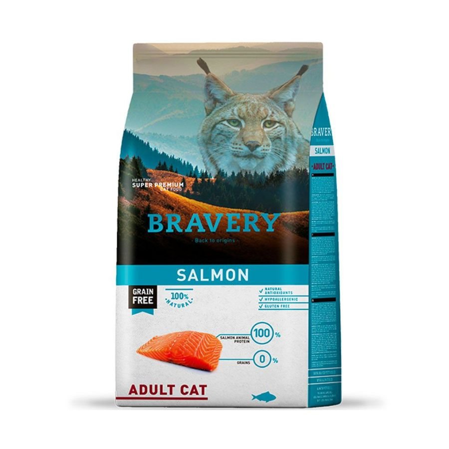 xr:d:DAFKWmNuRtE:308,j:37189891351,t:22100516 Bravery Salmon Gato Adulto 7 kg - Imagen 1