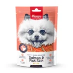 Wanpy Snack de Salmón y Piel de Pescado para Perros 100 g