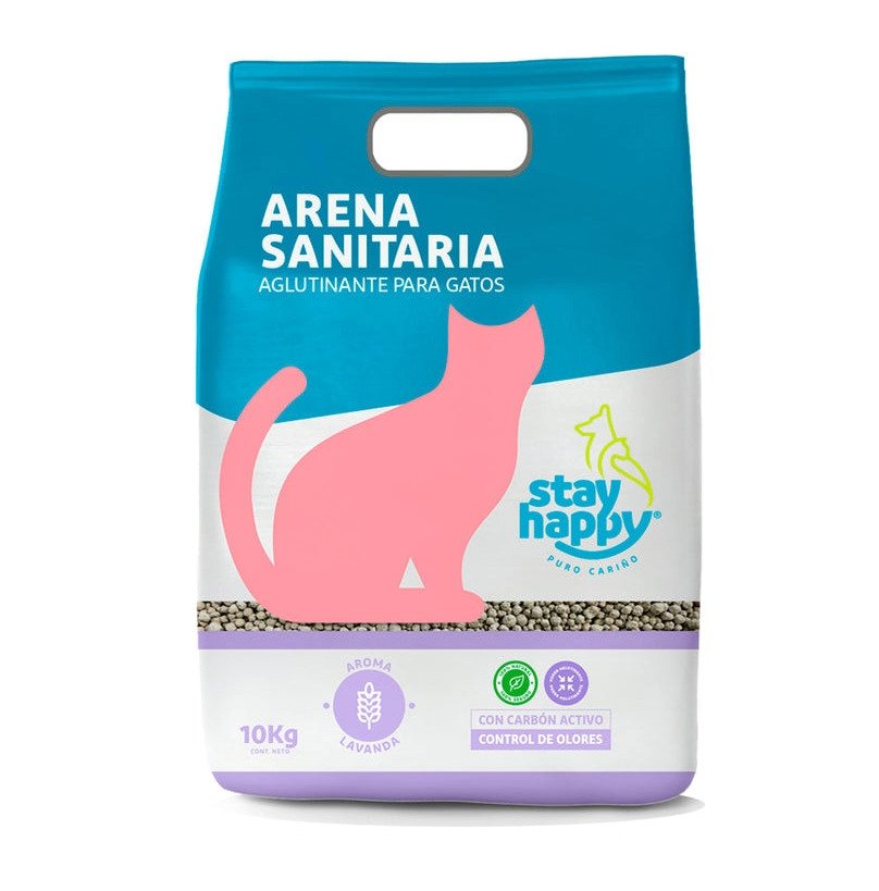 arena-aglutinante-stay-happy-lavanda-10-kg-arena-para-gatos-control-de-olores.jpg Stay Happy Lavanda 10 kg Arena Aglutinante para Gatos Control de Olores - Imagen 1