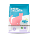 Stay Happy Lavanda 4 kg Arena Aglutinante para Gatos Control de Olores