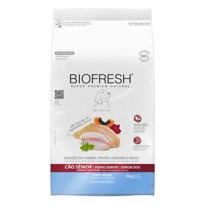 Biofresh Perro Senior Raza Mediana 3 kg Alimento Super Premium Adulto Mayor - Imagen 2