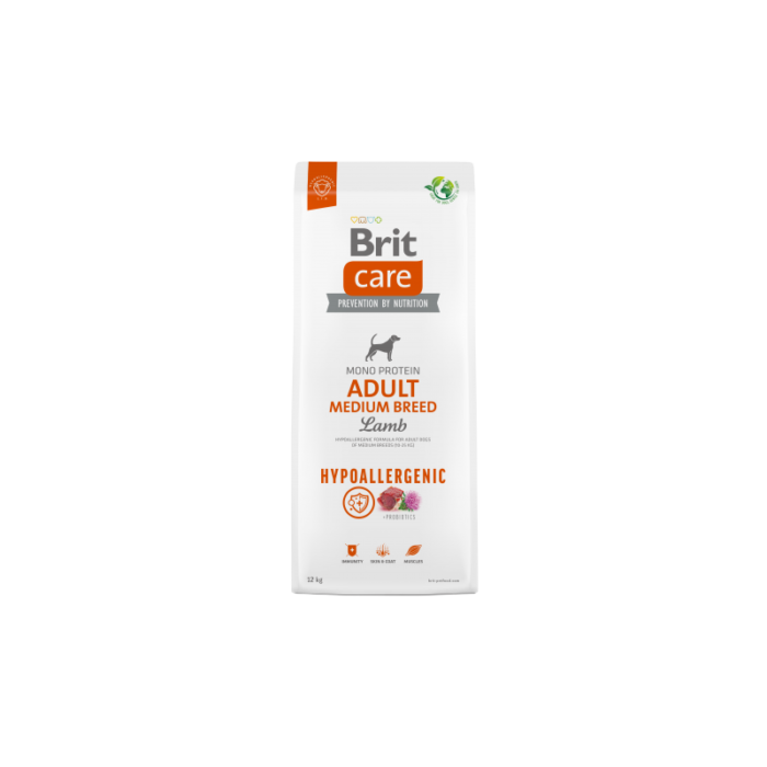 Brit Care Perro Adulto (Adult) Raza Mediana Cordero y Arroz 12 kg Alimento Super Premium - Imagen 2