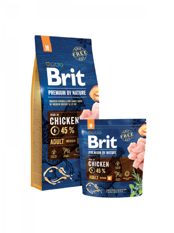 Brit Premium By Nature Perro Adulto (Adult) Raza Mediana Medium Breed 3 kg Alimento Premium Completo - Imagen 2