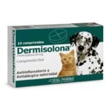 Dermisolona 20 Mg Prednisolona Antialergico y Antiinflamatorio para Perros y Gatos