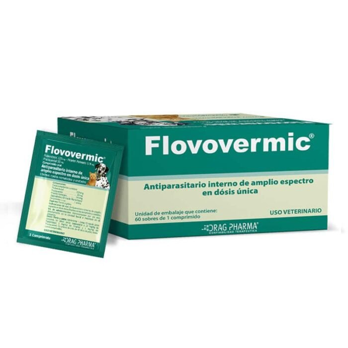 Flovovermic Antiparasitario Interno Perros Gatos Drag Pharma Comprimido 10 kg - Imagen 2