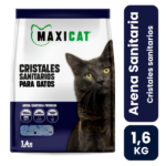 Arena de Cristal Maxi Cat 1.6 kg Arena Silica para Gatos Control de Olores