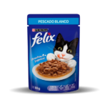 Purina Felix Gato Pescado Blanco en Salsa 85 g Alimento Húmedo Sachet
